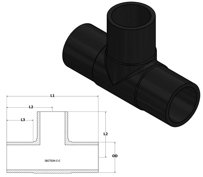 4 IPS TEE HDPE BUTT DR11 – Poly Pipe Solutions