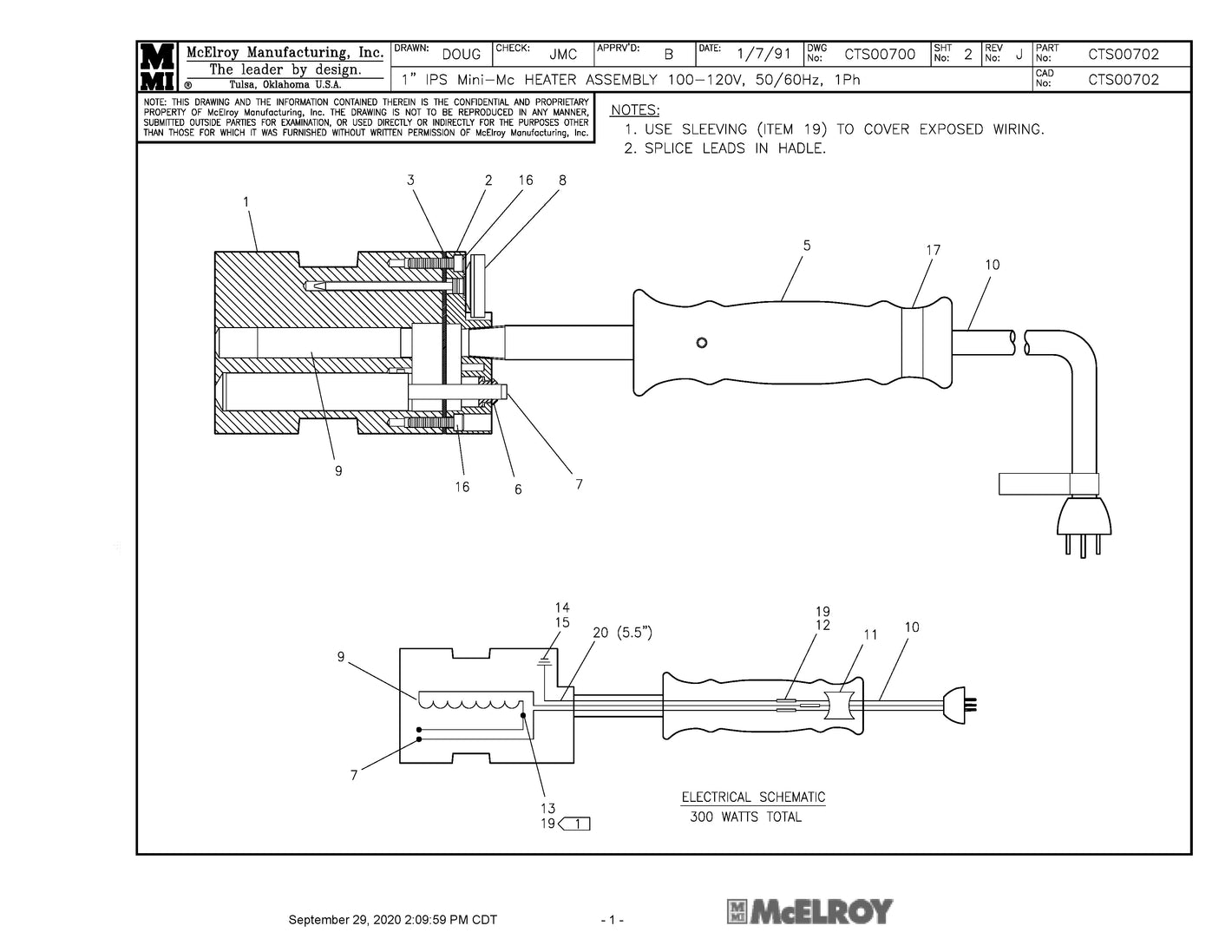 Parts for CTS00702