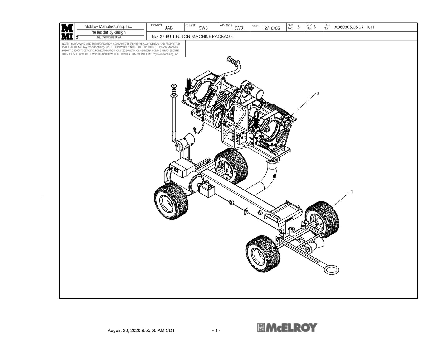 Parts for A860805