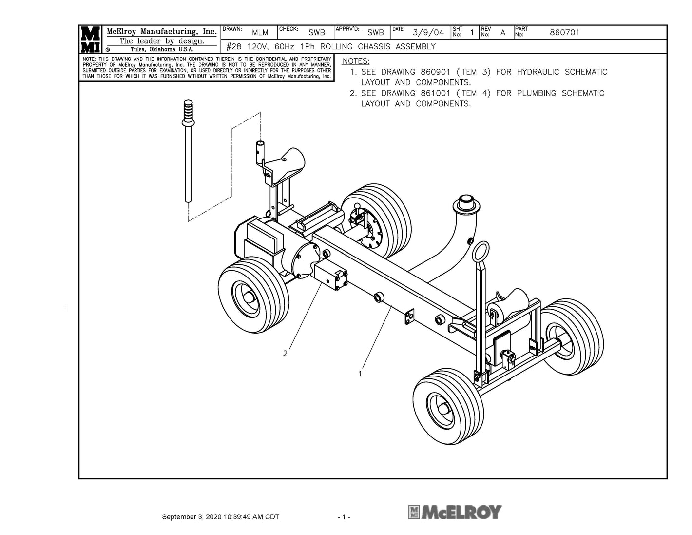 Parts for A860701