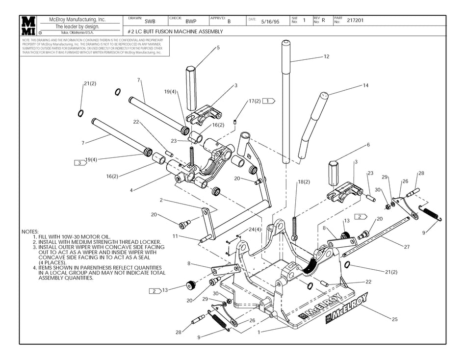 McElroy Part 217201 - 2LC BUTT F/M ASSY for sale