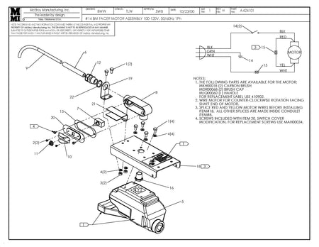 14 100-120 - SearchTag,50/60 Facer Mtr Assembly