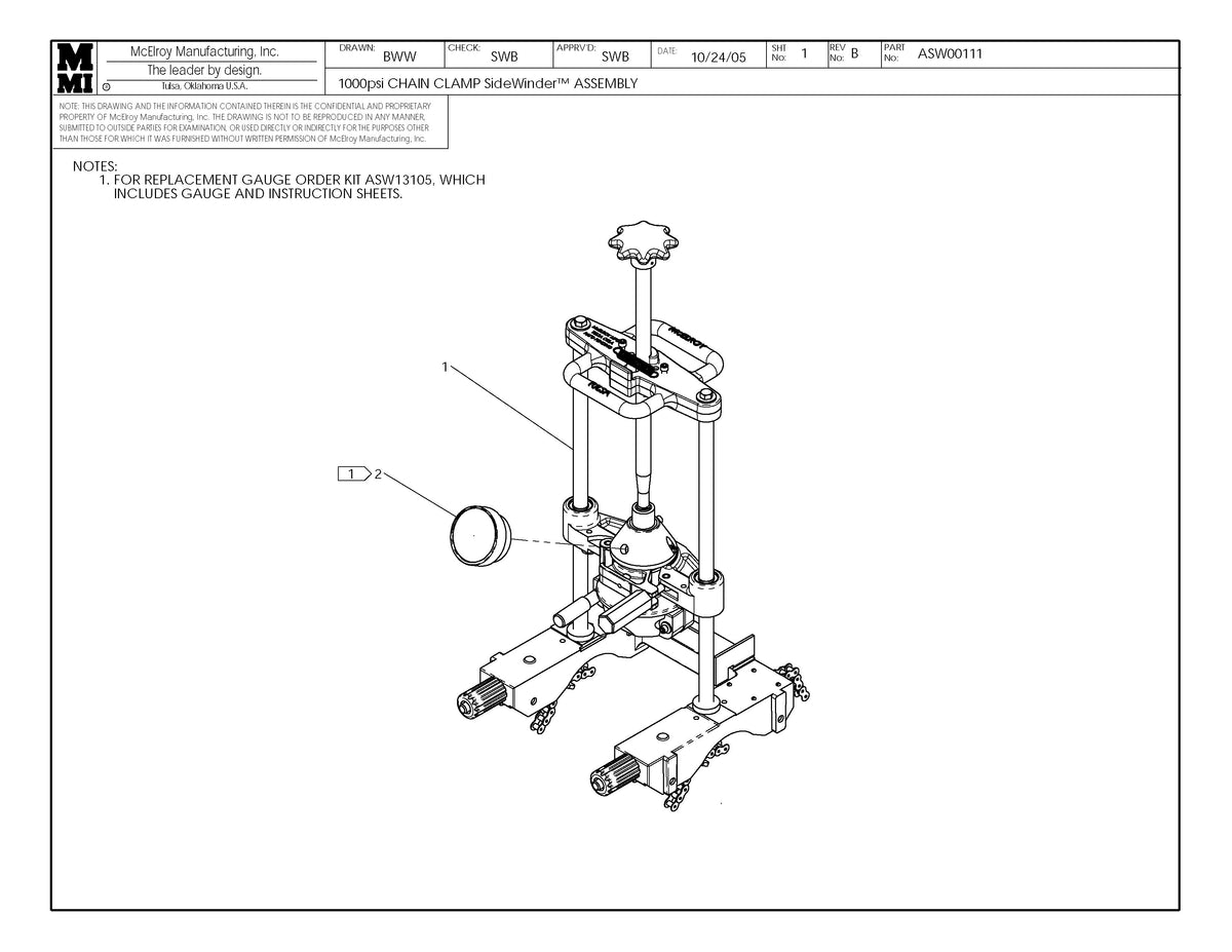 ASW00111 - 1000Psi Chain Clamp Sw Assembly