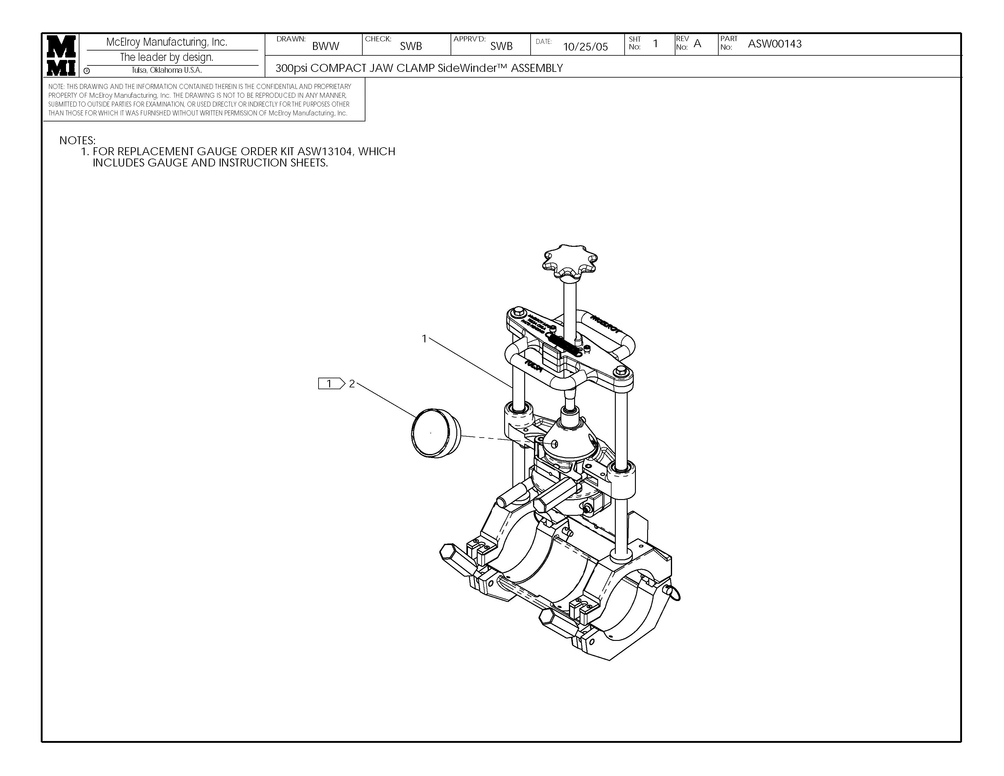 ASW00143 - 300Psi Compact J/C Sw Assembly