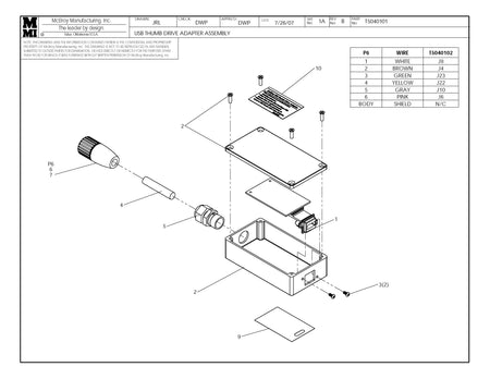 T5040101 - Usb Thumb Drive Adapter Assembly