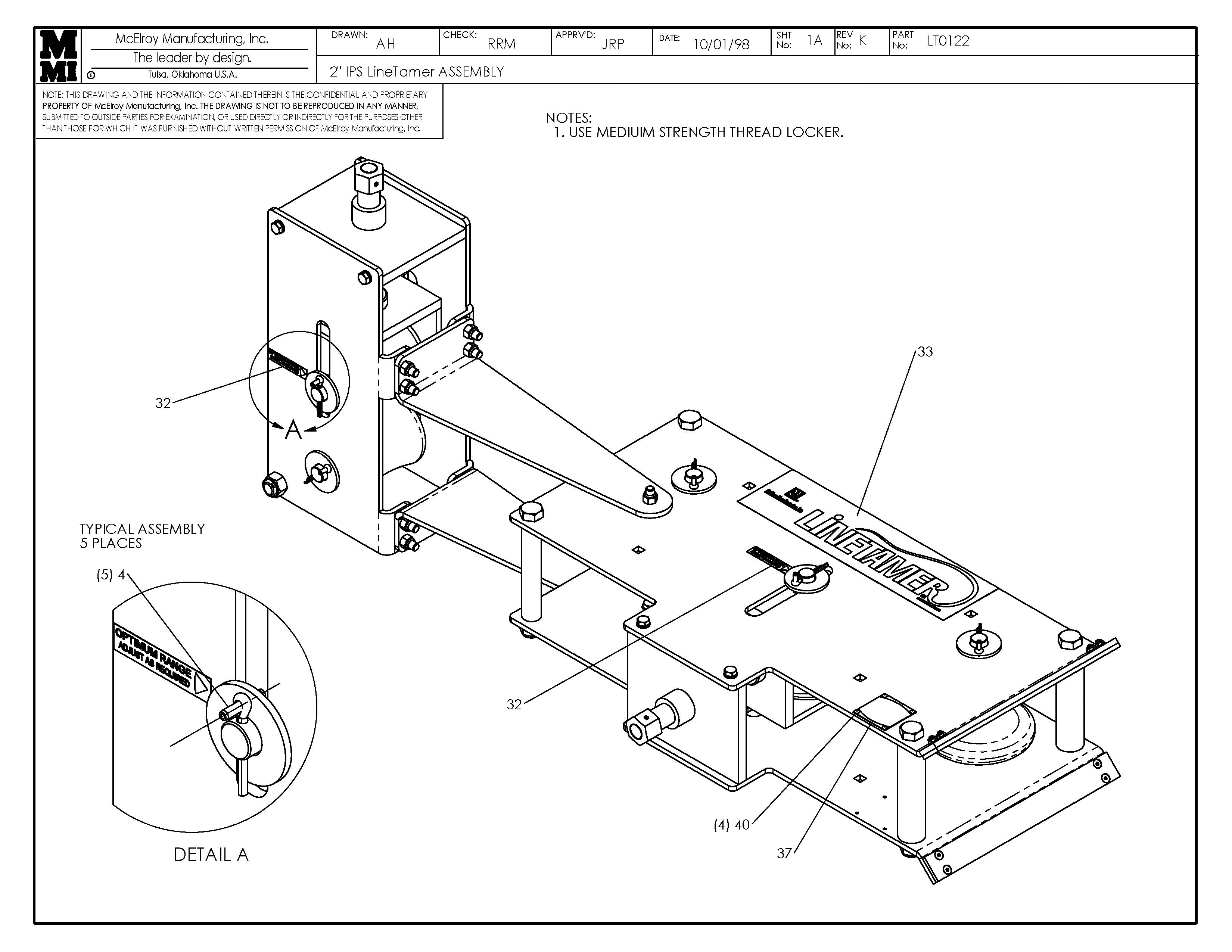 LT0122 - 2IPS Linetamer Assembly-No Trailer