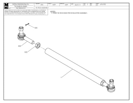 McElroy Part 6316702 - TIE ROD ASSY for sale