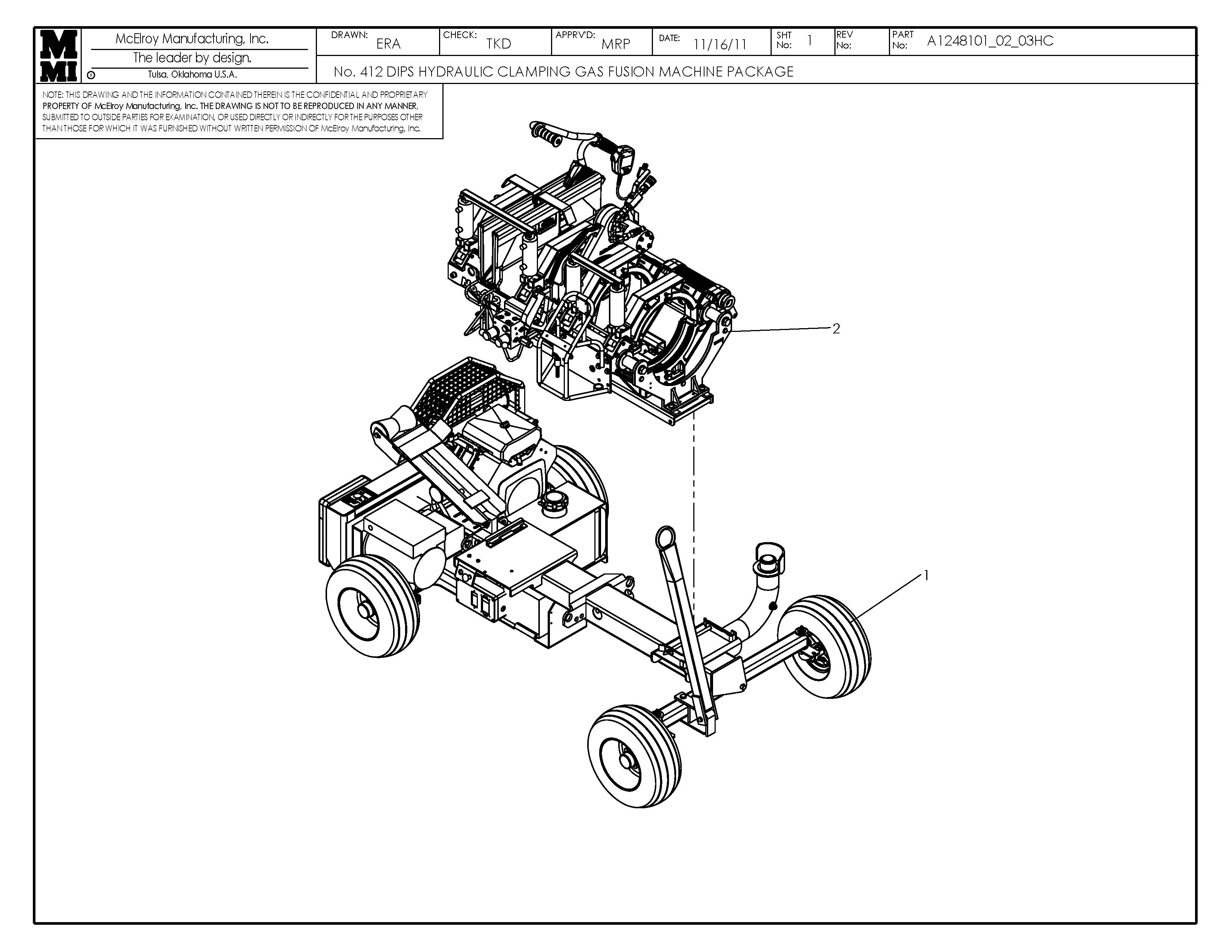 12DIPS Hydraulic Clampingmf Gas Fusion Machine Package