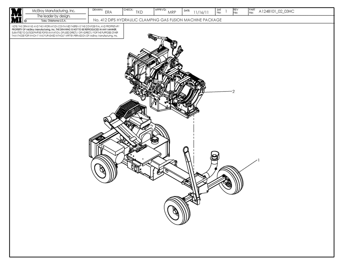 12DIPS Hydraulic Clampinglf Gas Fusion Machine Package