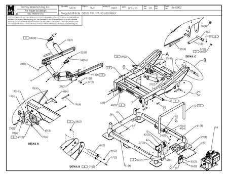 3645002 - Megamc Diesel 8-36 P Stnd Assembly