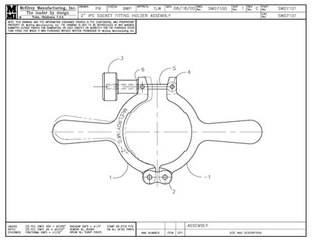 SW07101 - 2IPS Socket Ftg Holder Assembly