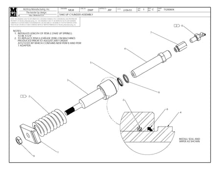 T1200604 - Take Up Cylinder Assembly