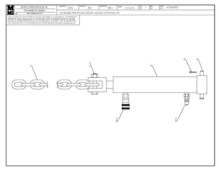 AT5066901 - 12/18/500 Pipe Stand Height Adj Op Kit