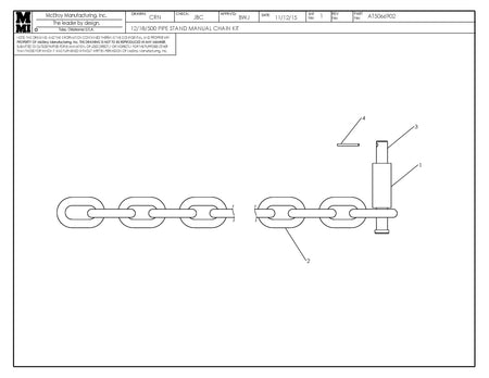 AT5066902 - 12/18/500 Pipe Stand Manual Chain Kit