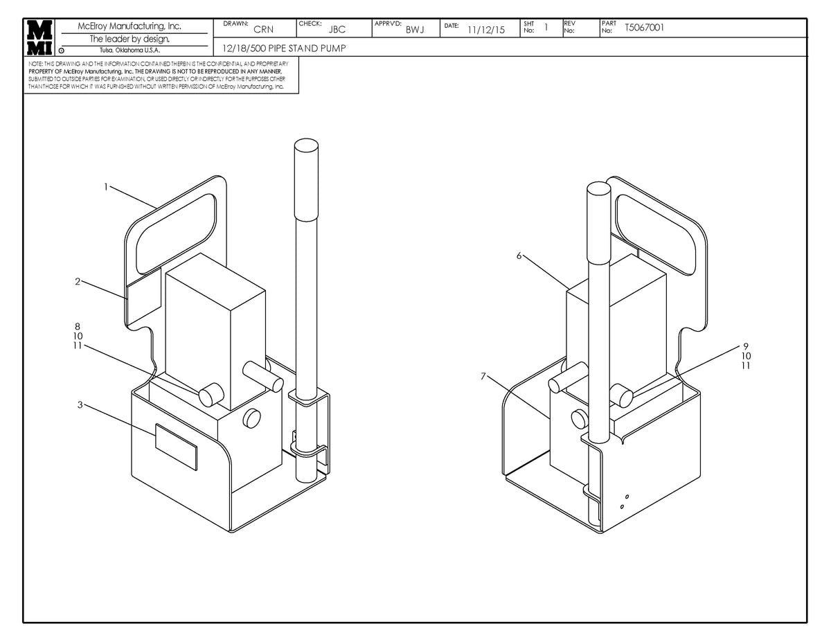 T5067001 - 12/18/500 Pipe Stand Pump