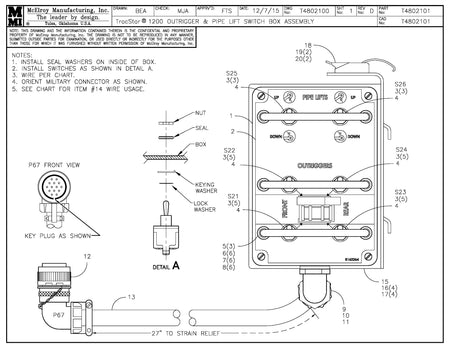 T4802101 - T1200 Otrgr&Piplft Swtch B Assembly