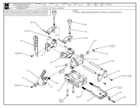 CTS23501 - 1Lc Extended Carriage Assembly