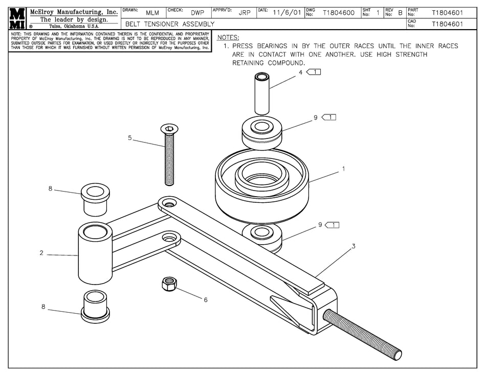 T1804601 - Belt Tensioner Assembly