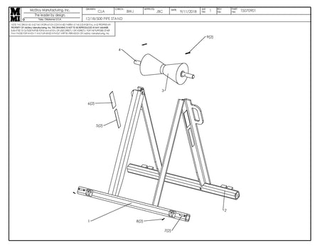 T5070901 - 12/18/500 Pipe Stand