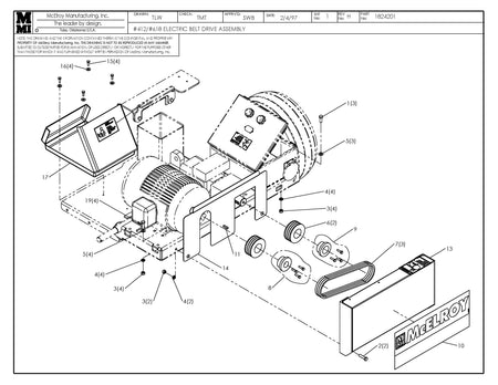 McElroy Part 1824201 - 12/18 ELEC BELT DRIVE ASSY for sale