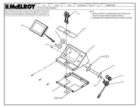 McElroy Part T48P0812557 - VEHICLE PANEL ASSY For Sale