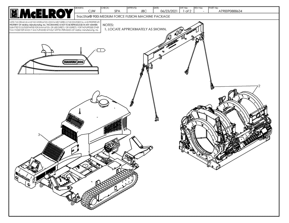 McElroy Part AT900P0888634 - T900I MF F/M PKG For Sale