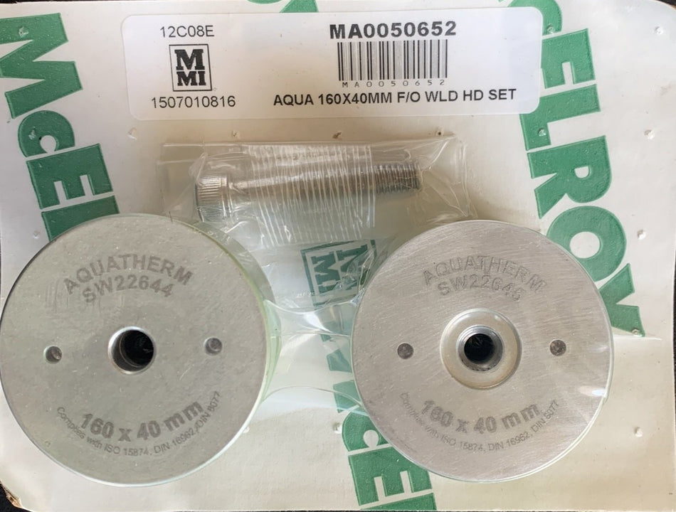 MA0050652 - 160mm X 40mm McElroy Fusion Outlet Weld Head Set for Polypropylene